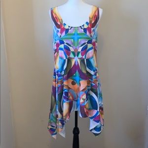 Allie Ollie ColorStory  Abstract Tunic Top Size S